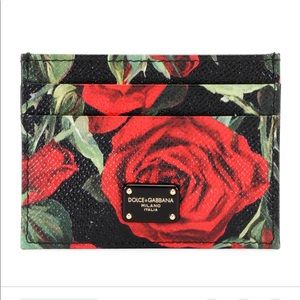 Dolce & Gabbana Roses Stampa Dauphine Card Case